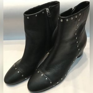 Rebecca Minkoff Isley Stud Boots Black Leather Booties Size 10 NWOB
